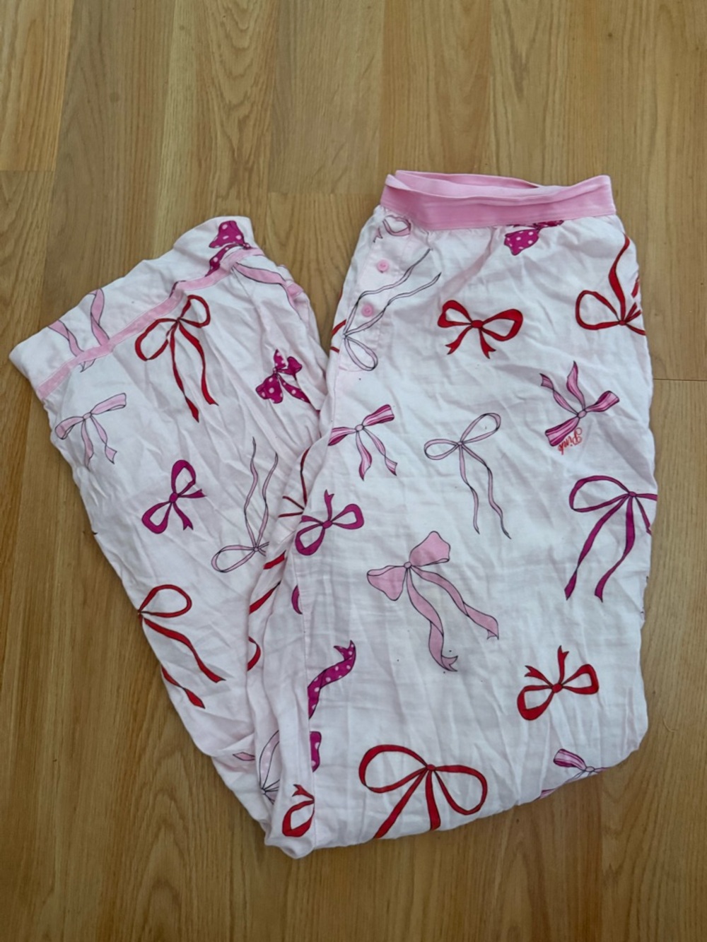 PINK Victoria's Secret Pink Bow-Print Pajama Set - Picture 4 of 4